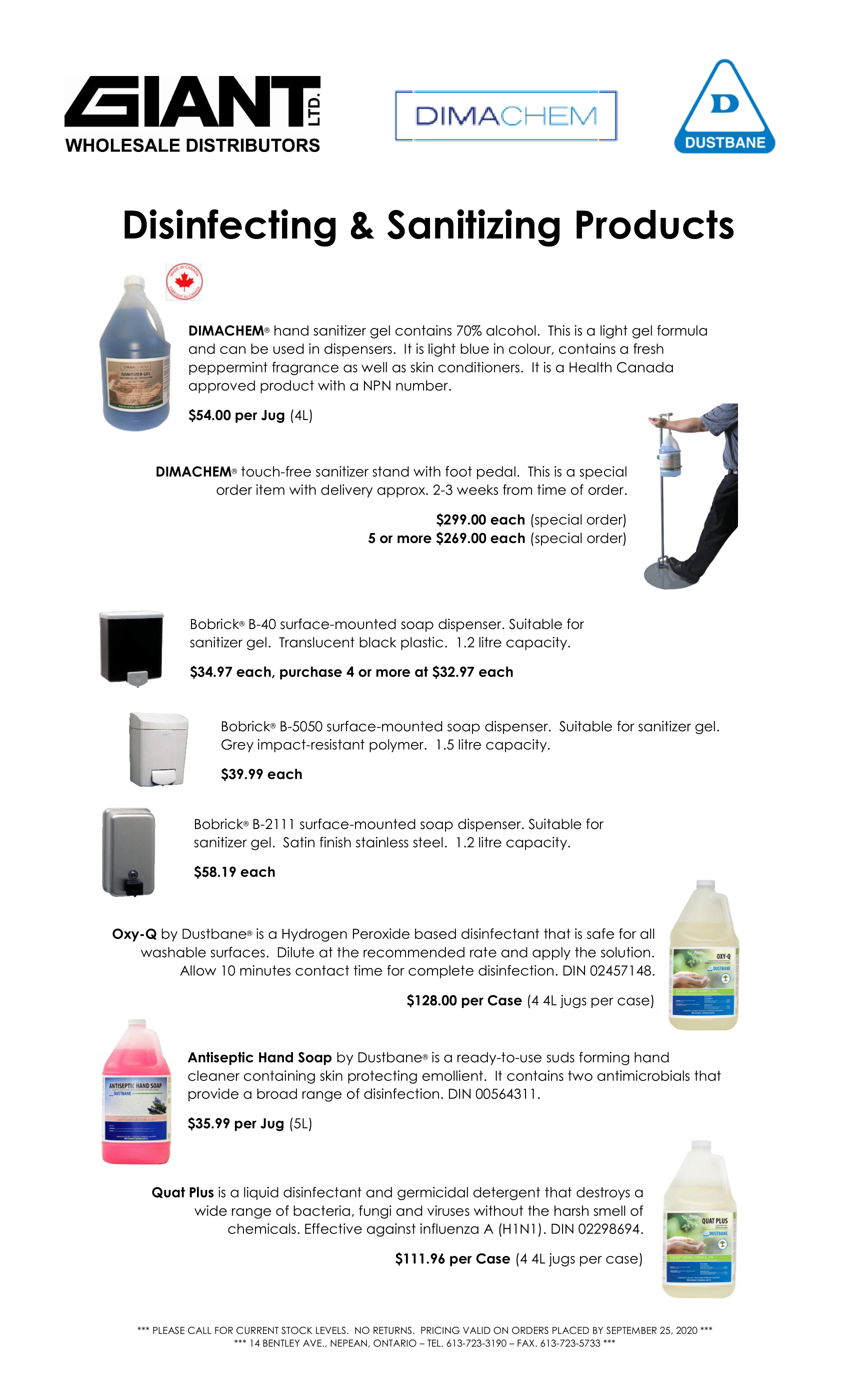 Promos & Catalogue Giant Wholesale Distributors Ltd.